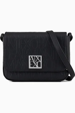 Armani Exchange Bolso de hombro con logotipo por todas partes