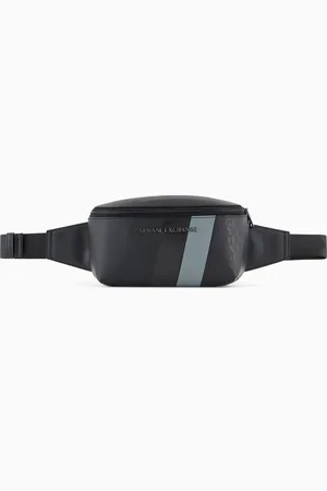 Armani Exchange Ri??onera con monograma y rayas