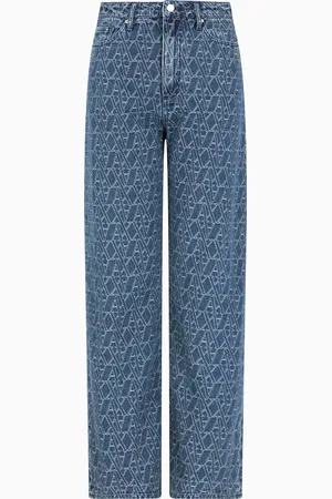 Armani Exchange Vaqueros de corte relajado con el logotipo de ASV por toda la prenda