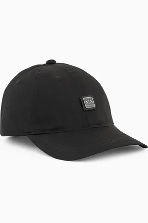 Armani Exchange Gorra de algod??n con visera y logo