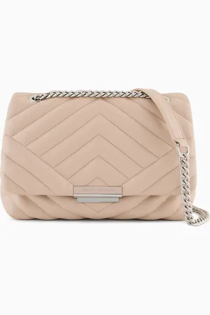 Armani Exchange Bolso bandolera de material acolchado con detalles met??licos