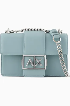 Armani Exchange Bolso de hombro con logo de metal