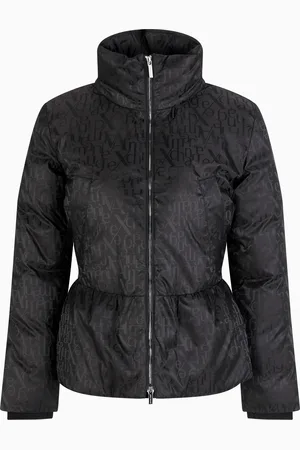 Armani Exchange Chaqueta de nailon jacquard con logotipo