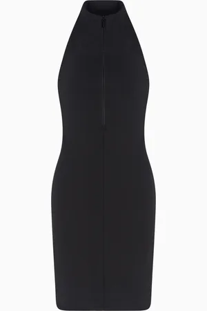 Armani Exchange Vestido midi de jersey el??stico con cremallera