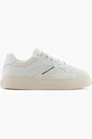Armani Exchange Zapatillas de piel de gran tama??o