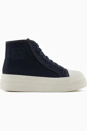 Armani Exchange Zapatillas de plataforma de lona