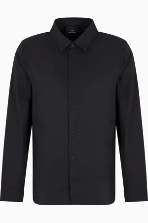 Armani Exchange Camisa de algod??n jacquard de corte regular