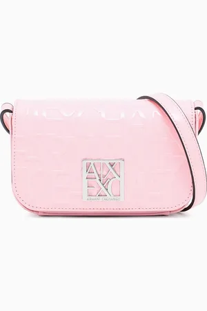 Armani Exchange Bandolera peque??a con solapa y letras en relieve
