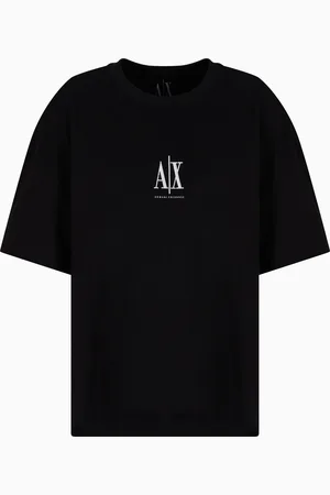 Armani Exchange Camiseta relaxed de algod??n grueso