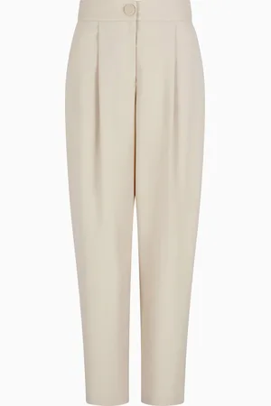 Armani Exchange Pantalones de sarga plisados