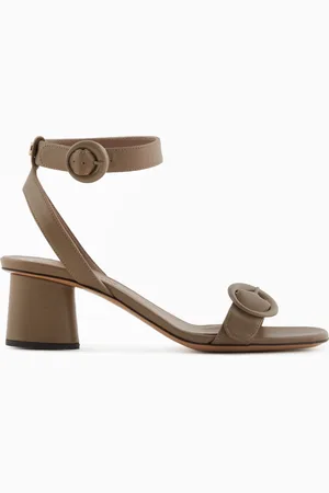 Emporio Armani Sandalia de tacón con doble tira de piel