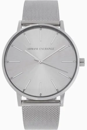 Armani Exchange Reloj de acero inoxidable de tres manecillas.