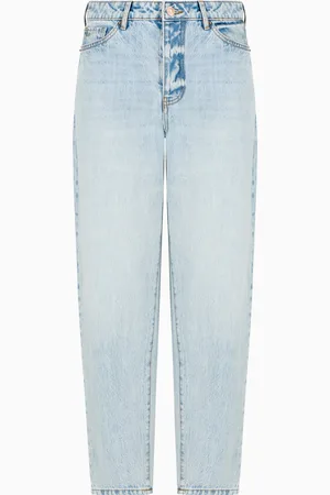 Armani Exchange Vaqueros de corte zanahoria en denim r??gido