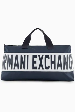 Armani Exchange Bolsa de lona con logotipo Max