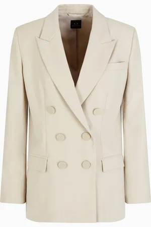 Armani Exchange Chaqueta cruzada de sarga