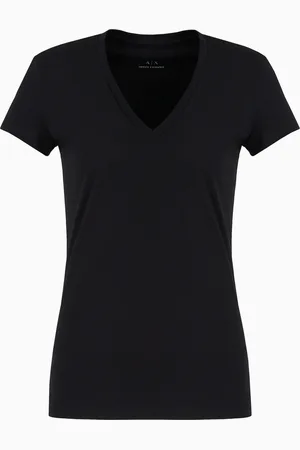 Armani Exchange Camiseta slim fit en punto de algod??n pima