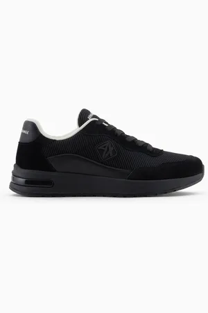 Armani Exchange Zapatillas de malla con logo de goma