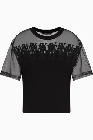 Armani Exchange Camiseta con inserto transparente