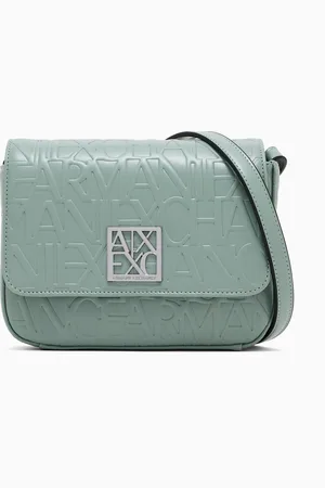 Armani Exchange Bolso de hombro con logotipo por todas partes