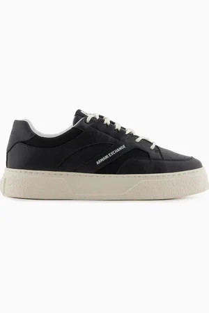 Armani Exchange Zapatillas de piel de gran tama??o