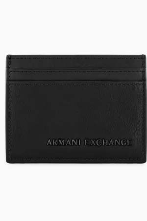 Armani Exchange Tarjetero bicolor con logo