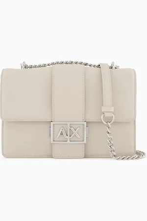 Armani Exchange Bolso de hombro con logo de metal