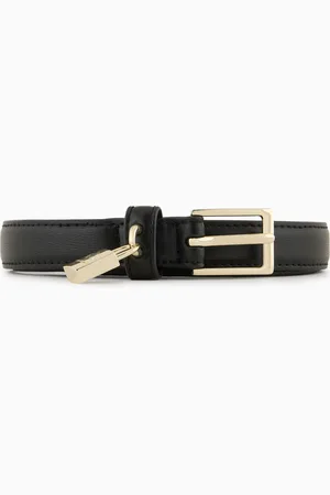Armani Exchange Cintur??n fino con candado en material reciclado ASV
