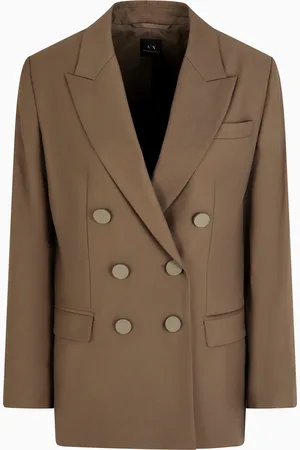 Armani Exchange Chaqueta cruzada de sarga