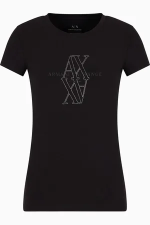 Armani Exchange Camiseta de corte entallado con logotipo bordado