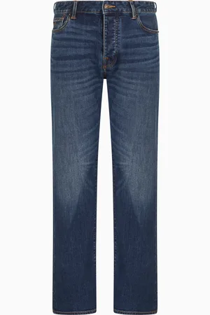 Armani Exchange Vaqueros rectos y relajados J88 en denim de algod??n lavado a la piedra
