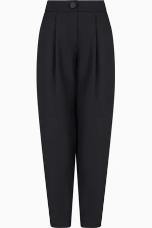 Armani Exchange Pantalones de sarga plisados