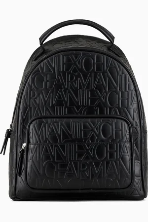 Armani Exchange Mochila con logo en relieve por toda la prenda
