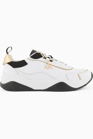 Armani Exchange Zapatillas de piel con aplicaci??n de logo.