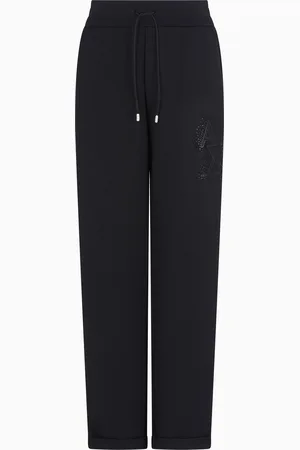 Armani Exchange Pantal??n interlock con logo de strass