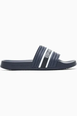 Emporio Armani Chanclas de PVC con cinta con logotipo