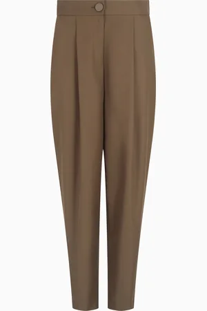 Armani Exchange Pantalones de sarga plisados