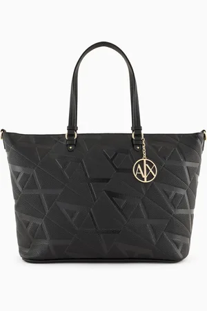 Armani Exchange Bolso shopper con logo en relieve por toda la prenda