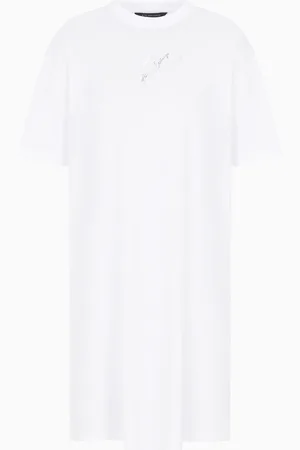 Armani Exchange Vestido midi de jersey con logotipo