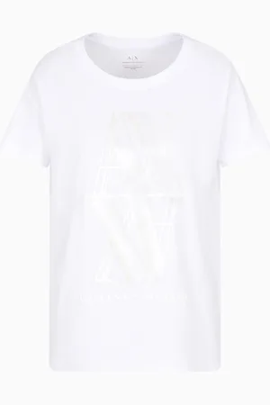 Armani Exchange Camiseta de corte relajado con logo maxi