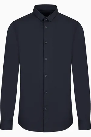 Armani Exchange Camisa regular fit en tejido ultrael??stico
