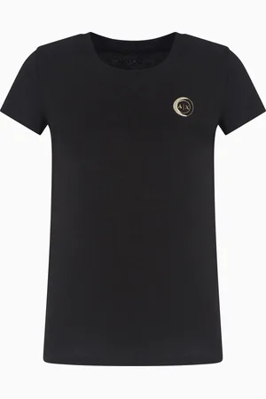 Armani Exchange Camiseta de jersey con logo de metal