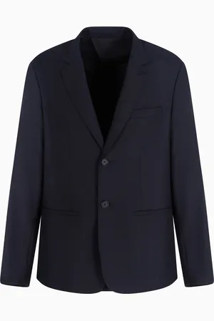 Armani Exchange Chaqueta de dos botones con botonadura sencilla en tejido fluido