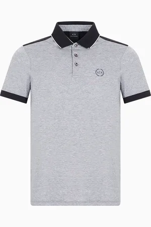 Armani Exchange Polo de algod??n con detalles en contraste