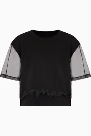Armani Exchange Camiseta corta con bajo moldeado