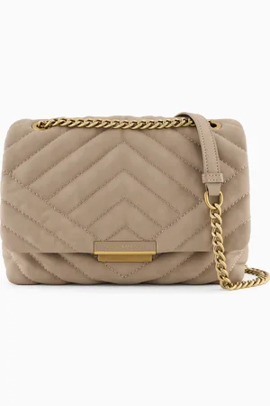 Armani Exchange Bolso de hombro acolchado con cadena