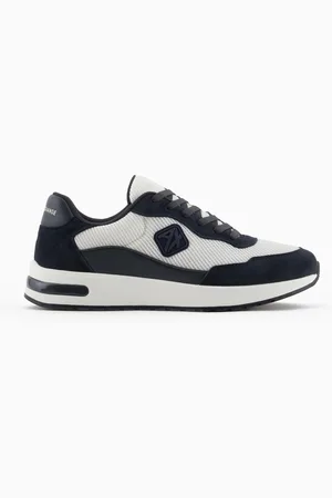 Armani Exchange Zapatillas de malla con logo de goma