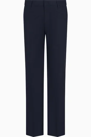 Armani Exchange Pantal??n recto de sarga de algod??n