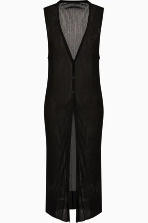 Armani Exchange Chaleco largo de punto de lurex