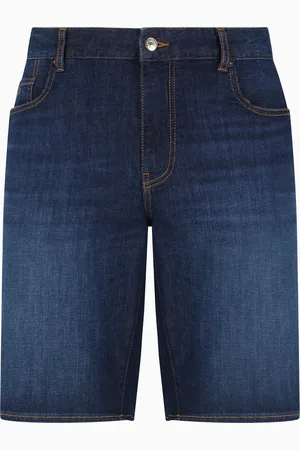 Armani Exchange Shorts vaqueros de algod??n con costuras en contraste