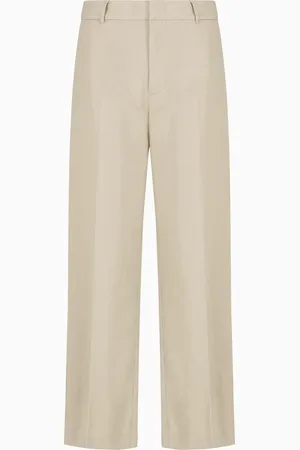 Armani Exchange Pantalones de sarga de algod??n de gran tama??o